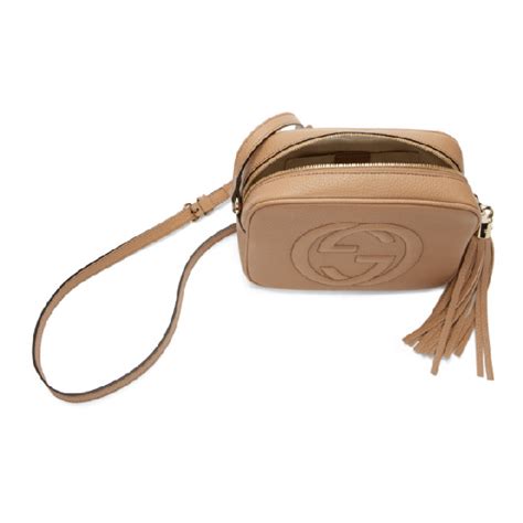 tan gucci disco bag